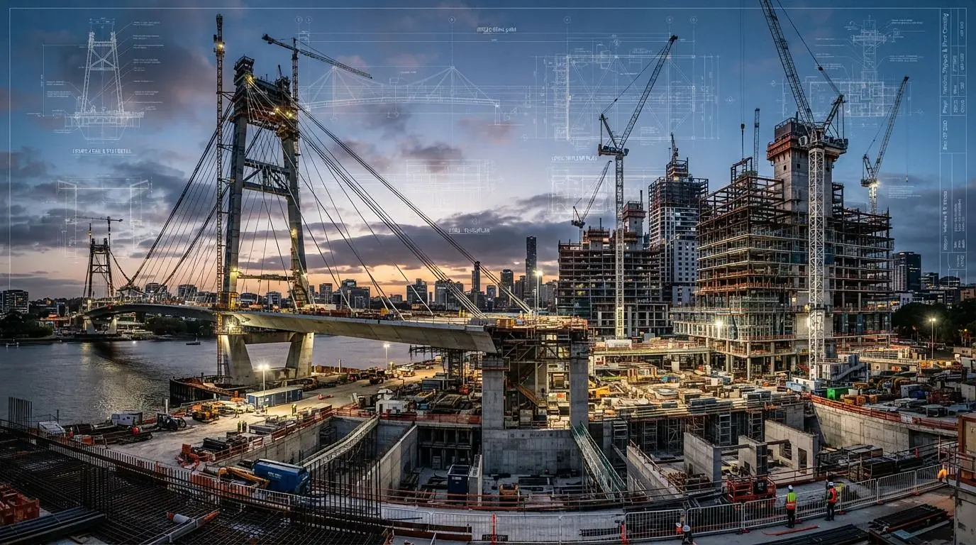 Canteiro de obras de grande porte