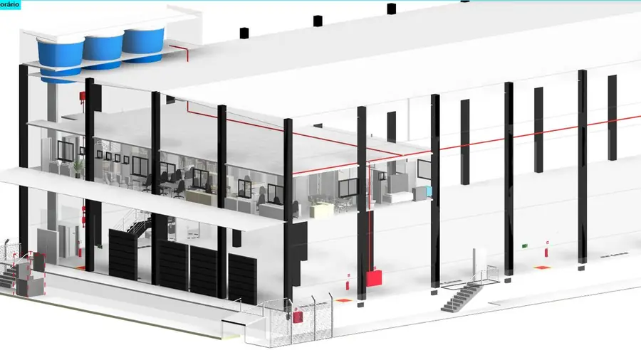 Projeto PPCI para galpões em BIM
